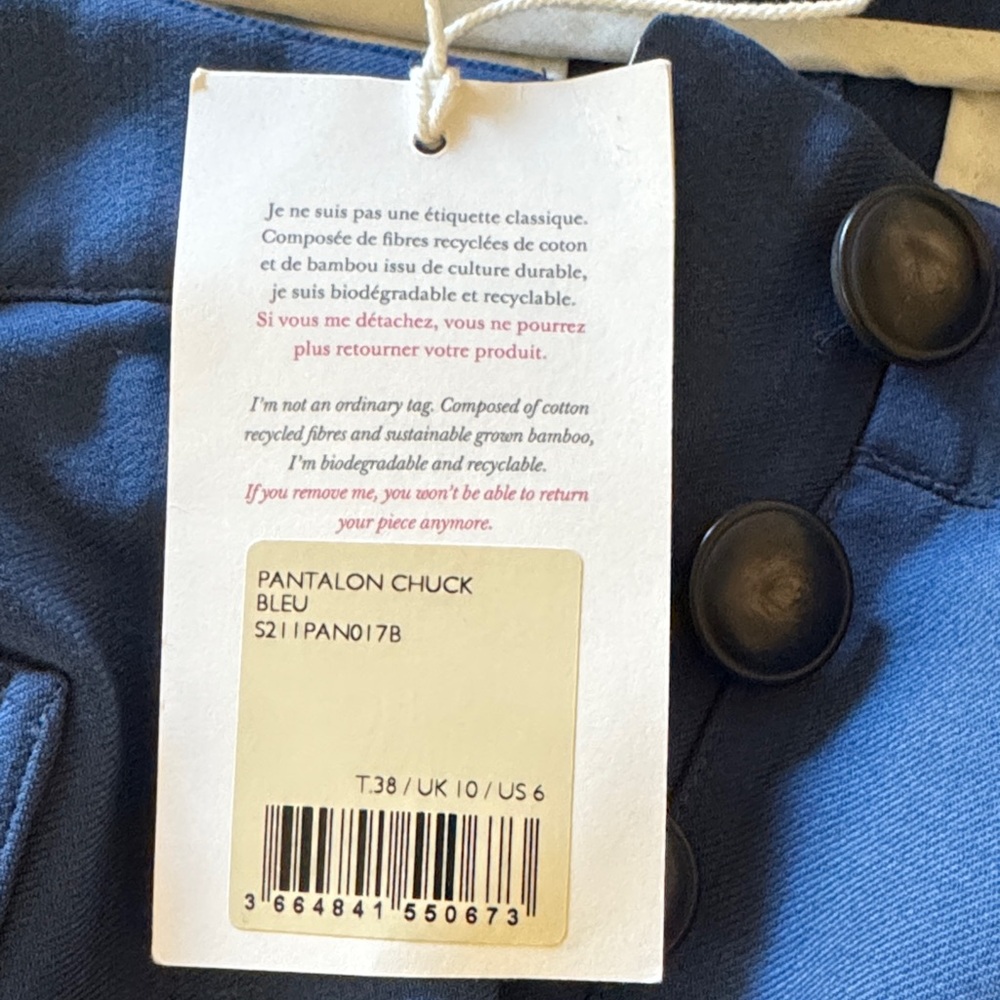 Sézane Navy Blue Trousers - Picture 4 of 6